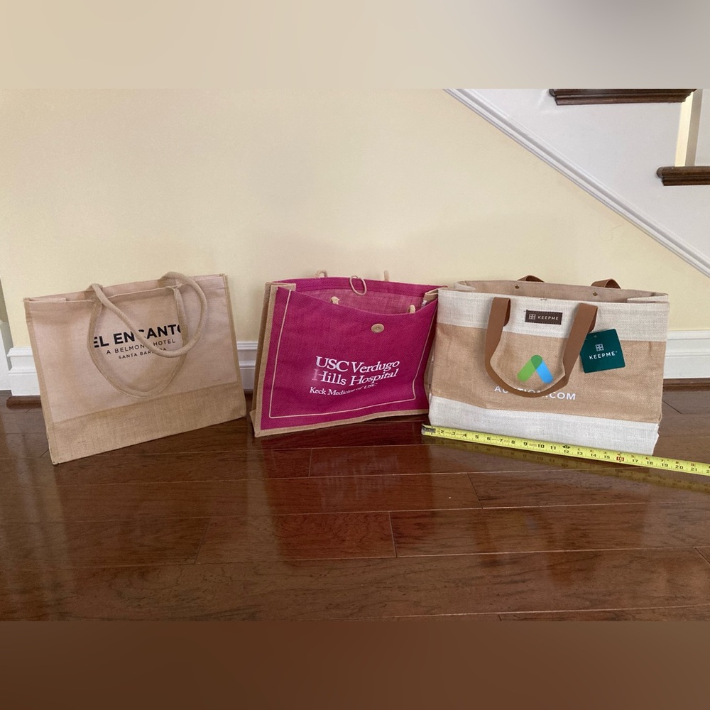 3 burlap bags
